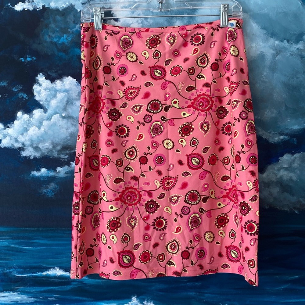 Pink Paisley Water Girl Skirt